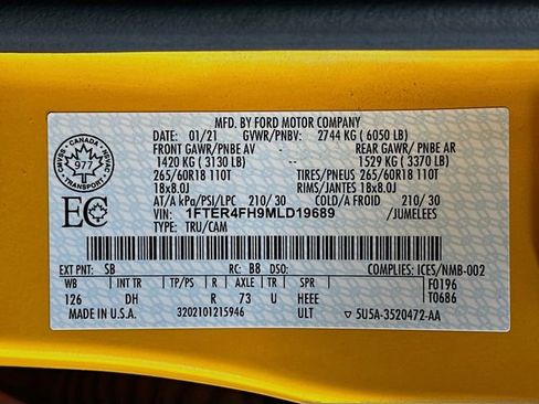 Used 2021 Ford Ranger Lariat w/ Equipment Group 501A High image 32