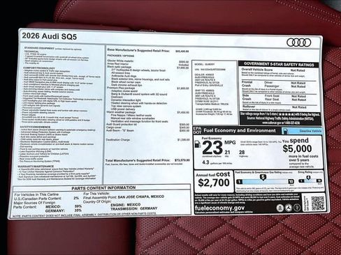 New 2026 Audi SQ5 Premium Plus AWD/4WD image 14