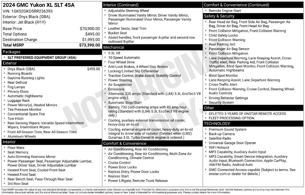 Used 2024 GMC Yukon XL SLT AWD/4WD image 2