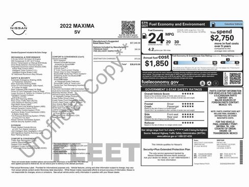 Used 2022 Nissan Maxima SV image 4