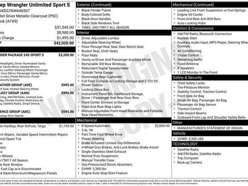 Used 2019 Jeep Wrangler Unlimited Sport S image 6