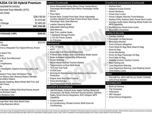 New 2026 MAZDA CX-50 AWD 2.5 Hybrid w/ Weather Package image 3