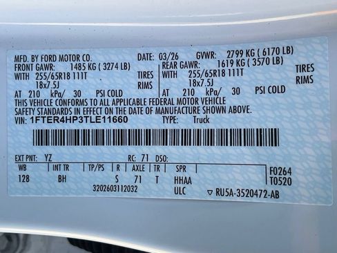 New 2026 Ford Ranger XLT AWD/4WD image 47