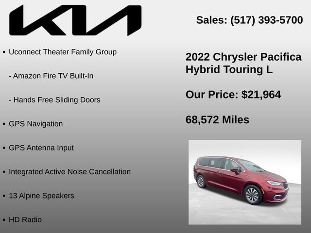 Used 2022 Chrysler Pacifica Touring-L w/ Uconnect Theater Family Group FWD image 20