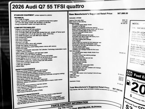 New 2026 Audi Q7 3.0T Prestige image 26