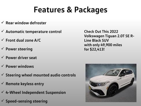 Used 2022 Volkswagen Tiguan SE R-Line AWD/4WD image 8