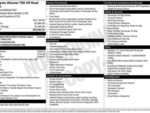 Certified 2024 Toyota 4Runner TRD Off-Road Premium AWD/4WD image 67