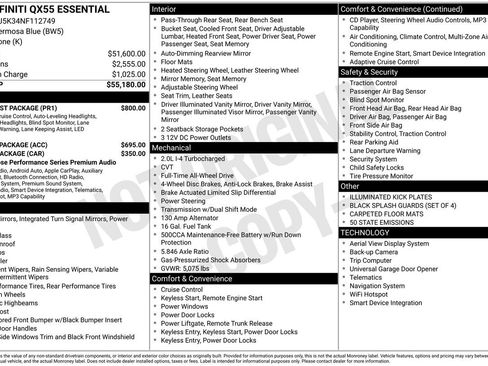 Used 2022 INFINITI QX55 Essential w/ Proassist Package image 33