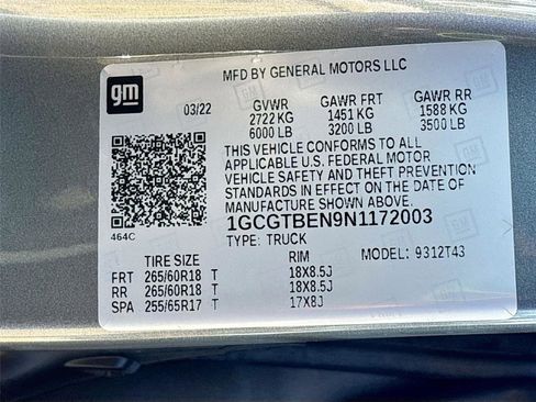 Used 2022 Chevrolet Colorado W/T w/ Custom Special Edition image 32