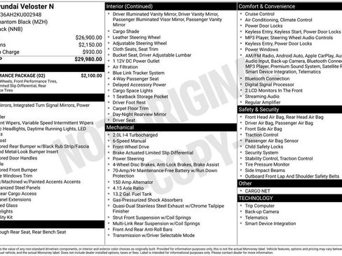 Used 2019 Hyundai Veloster N w/ Performance Package image 2