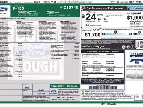 Used 2021 Ford F150 Lariat w/ Equipment Group 502A High image 37