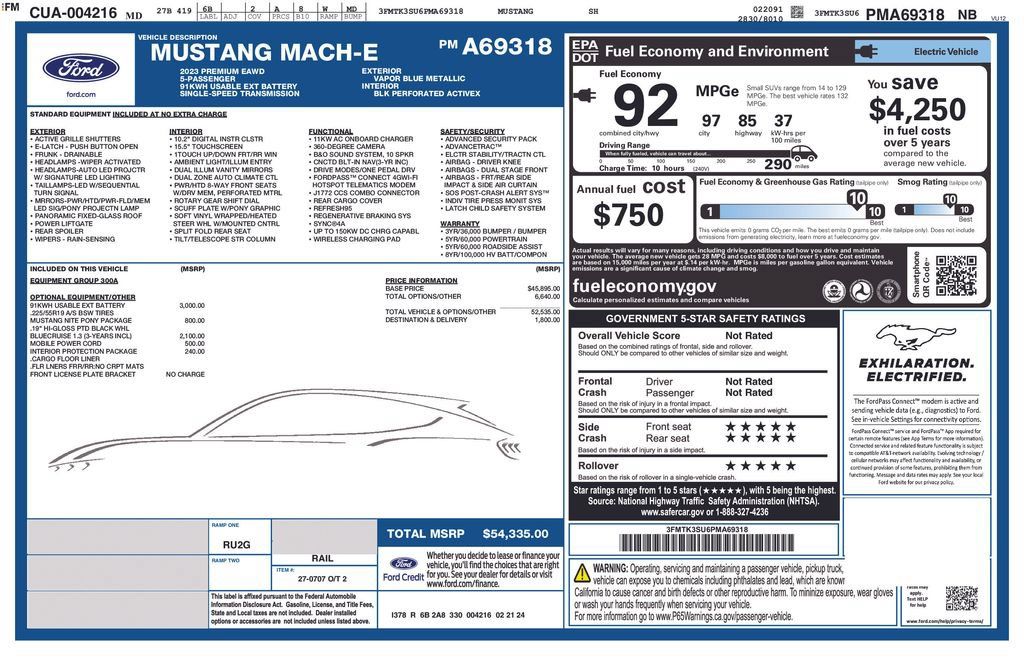 Used 2023 Ford Mustang Mach-E Premium w/ Mustang Nite Pony Package AWD/4WD image 13