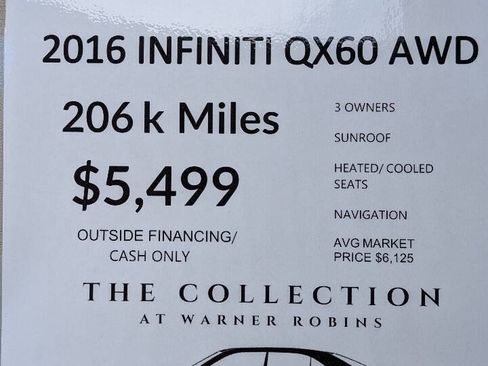 Used 2016 INFINITI QX60 Luxe w/ Premium Plus Package AWD/4WD image 2