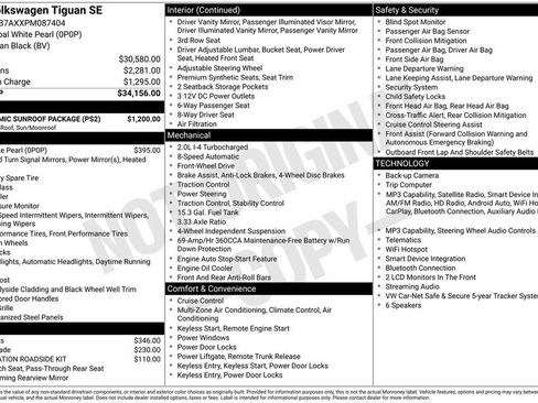 Certified 2023 Volkswagen Tiguan SE w/ Panoramic Sunroof Package FWD image 8