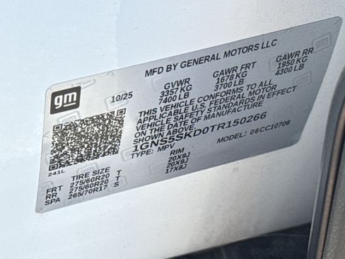 Used 2026 Chevrolet Tahoe Premier w/ Sun And Tow Package RWD image 36