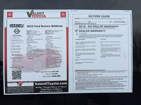 Used 2023 Ford Bronco Wildtrak AWD/4WD image 36