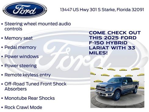New 2025 Ford F150 Lariat w/ Equipment Group 501A Mid image 30
