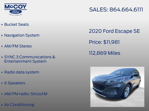 Used 2020 Ford Escape SE FWD image 10