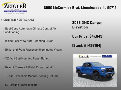 New 2026 GMC Canyon Elevation w/ Convenience Package AWD/4WD image 12