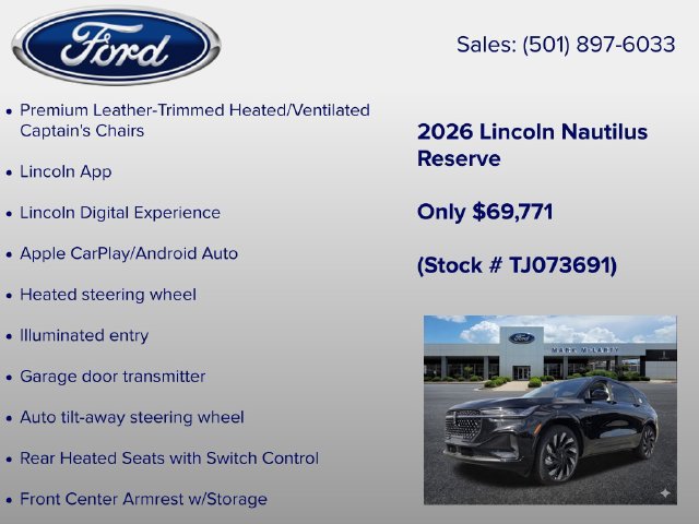 New 2026 Lincoln Nautilus Reserve AWD/4WD image 27