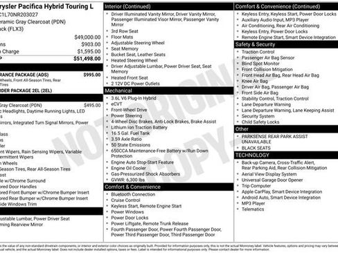 Used 2022 Chrysler Pacifica Touring-L w/ S Appearance Package image 10