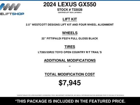 Used 2024 Lexus GX 550 w/ Cold Area Package AWD/4WD image 2