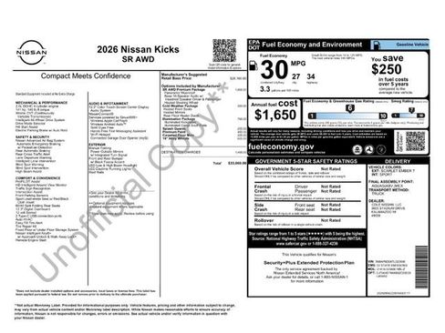 New 2026 Nissan Kicks SR w/ SR Premium Package image 33