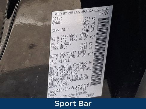 Used 2024 Nissan Frontier SV w/ Hardbody Edition image 31