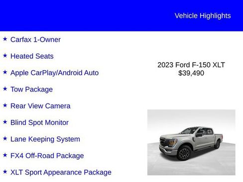 Certified 2023 Ford F150 XLT w/ Equipment Group 302A High AWD/4WD image 3