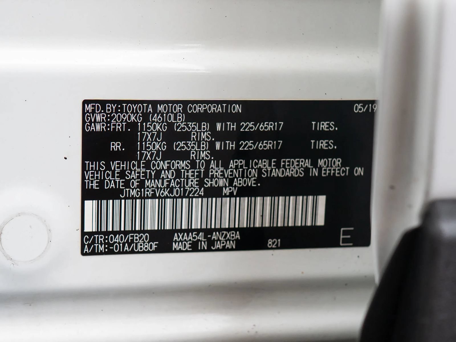 Used 2019 Toyota RAV4 LE w/ All Weather Liner Package AWD/4WD image 47