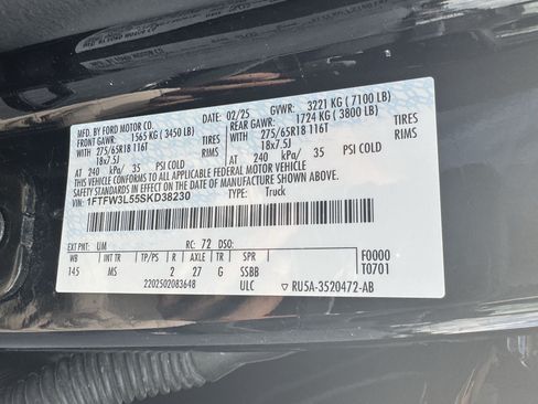 Certified 2025 Ford F150 XLT w/ Equipment Group 301A Standard AWD/4WD image 35