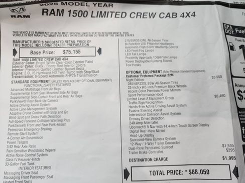 Used 2025 RAM 1500 Limited AWD/4WD image 52