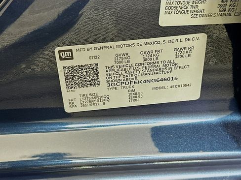 Used 2022 Chevrolet Silverado 1500 LT Trail Boss w/ Protection Package image 12