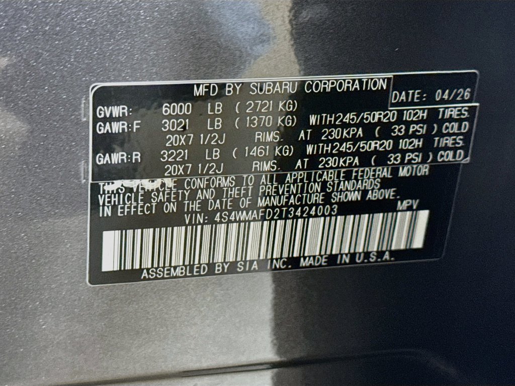 Certified 2026 Subaru Ascent Limited AWD/4WD image 44