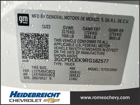 Certified 2024 Chevrolet Silverado 1500 Custom Trail Boss AWD/4WD image 8