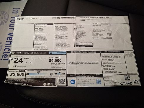 New 2026 Cadillac CT5 Premium Luxury image 17