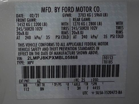 Used 2021 Lincoln Nautilus Reserve image 46