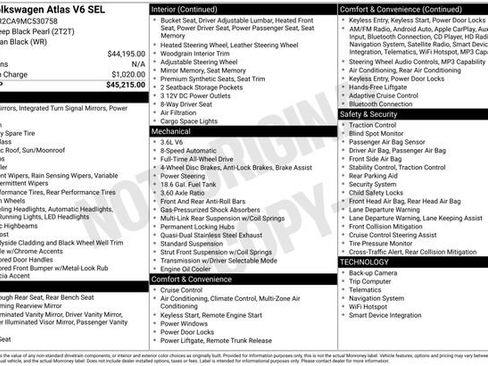 Used 2021 Volkswagen Atlas SEL image 7