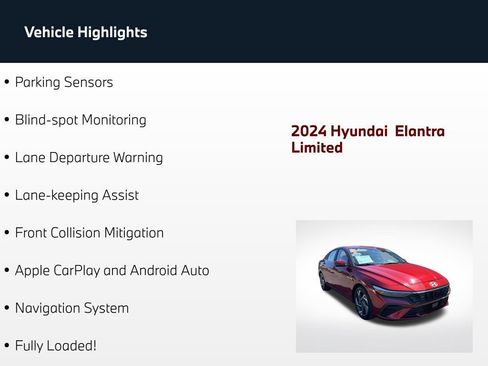 Used 2024 Hyundai Elantra Limited FWD image 61