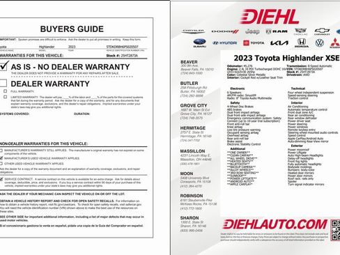 Certified 2023 Toyota Highlander XSE image 49