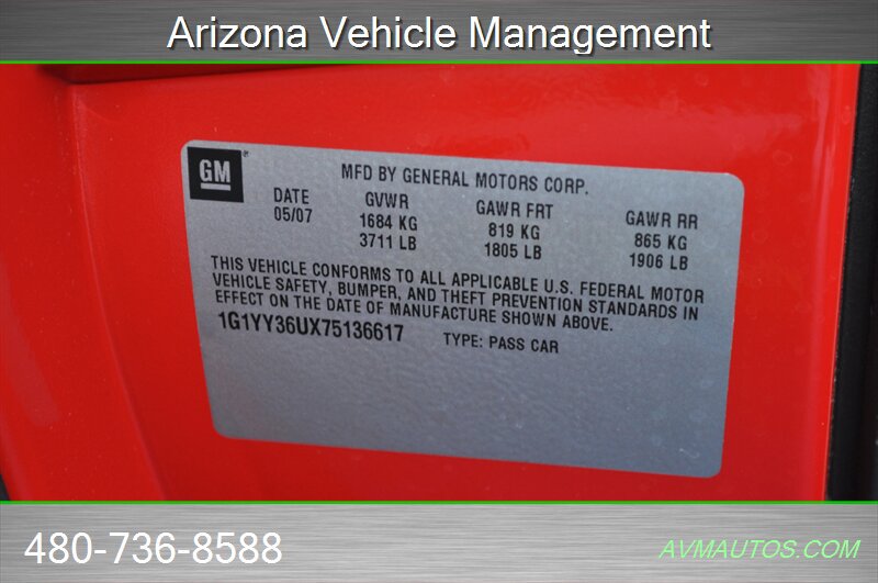 Used 2007 Chevrolet Corvette Convertible w/ Preferred Equipment Group RWD image 46