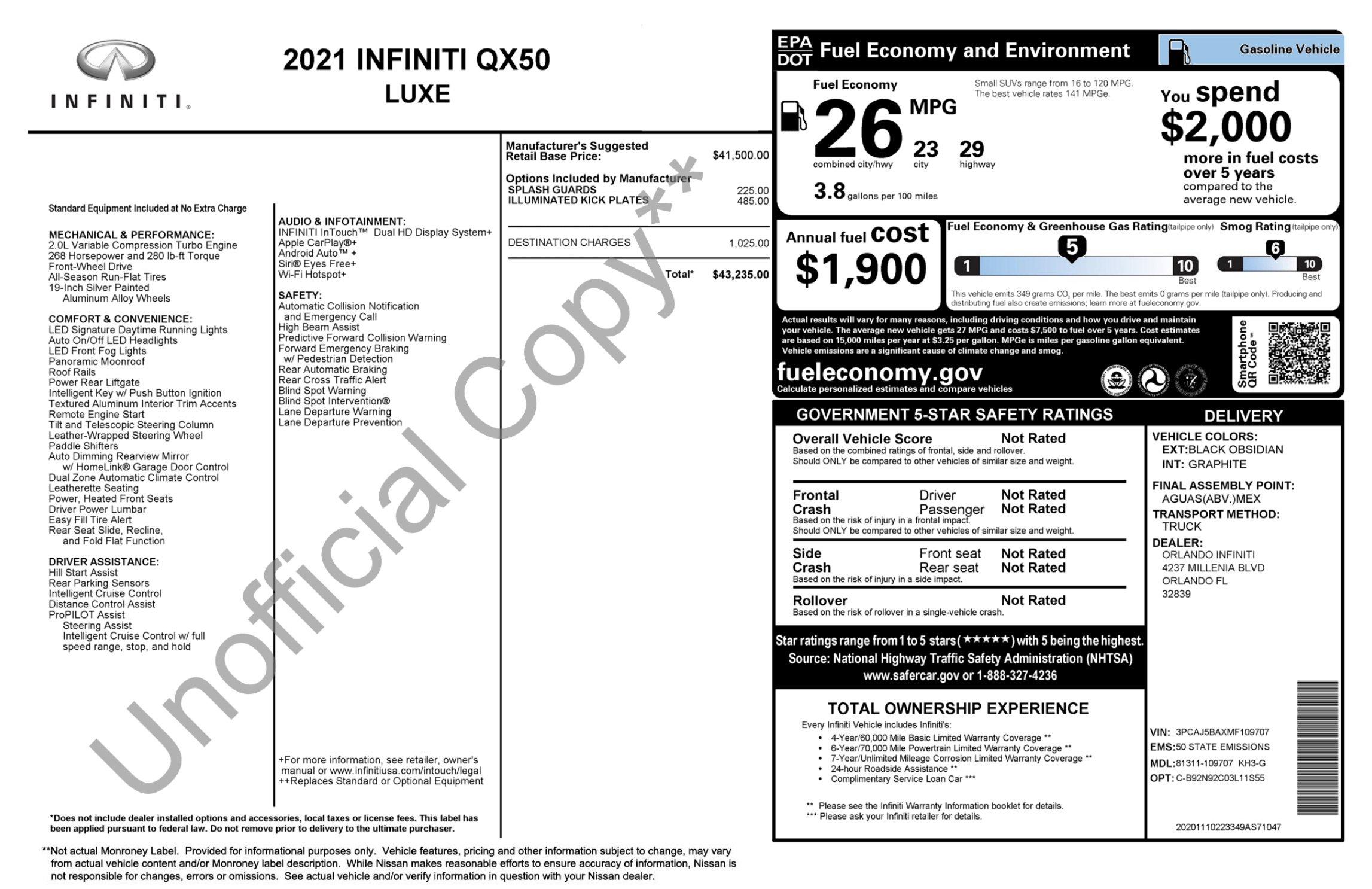 Used 2021 INFINITI QX50 Luxe FWD image 5