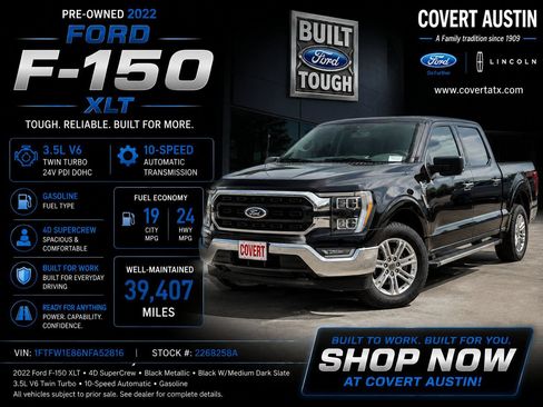 Certified 2022 Ford F150 XLT w/ Equipment Group 301A Mid AWD/4WD image 1