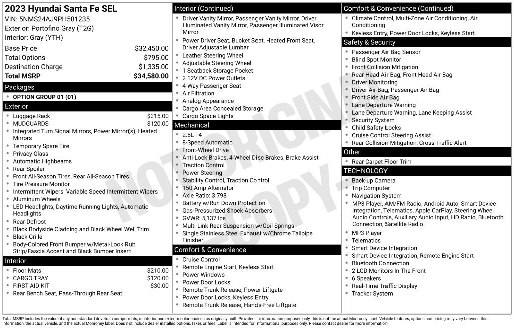 Used 2023 Hyundai Santa Fe SEL FWD image 8