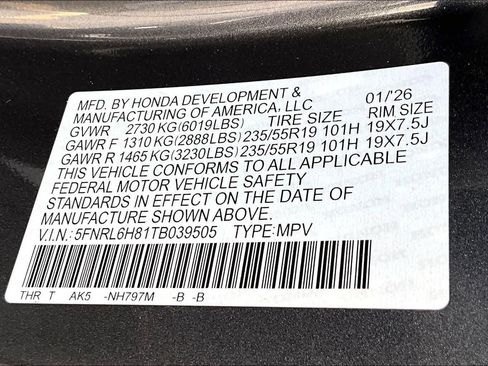 New 2026 Honda Odyssey Touring image 21