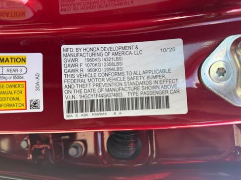 New 2025 Honda Accord SE image 35