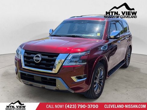 Certified 2023 Nissan Armada Platinum w/ Captain's Chairs Package RWD image 1