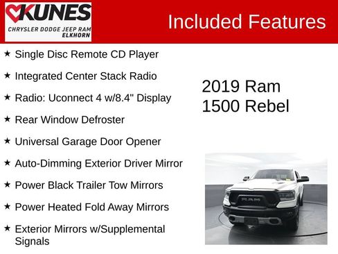 Used 2019 RAM 1500 Rebel w/ Rebel Level 1 Equipment Group AWD/4WD image 4
