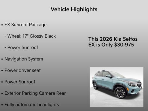 New 2026 Kia Seltos EX w/ EX Sunroof Package image 5