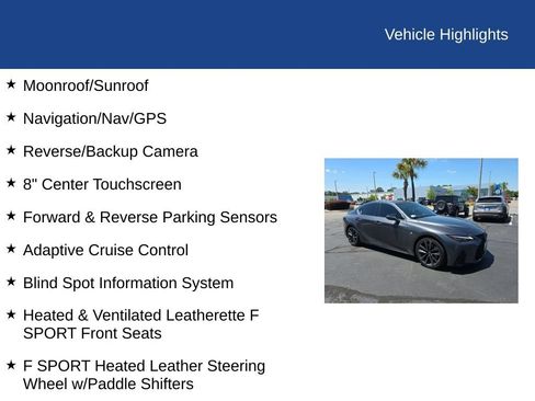 Used 2022 Lexus IS 350 F Sport w/ Navigation Package RWD image 21